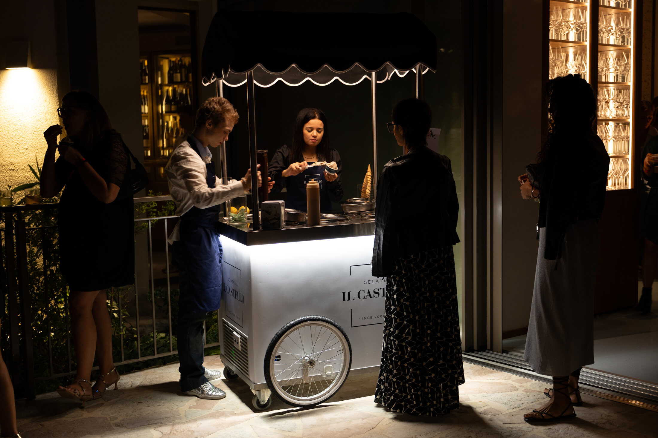 Il carrettino Gelateria Il Castello allestito per un evento